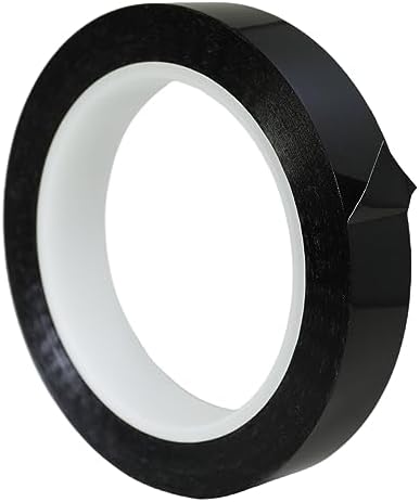 GGR Supplies MMYP-1 Black Metalized Polyester Film Tape, 3/4 Inch x 72 Yds
