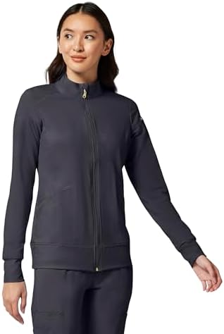 Cherokee iFlex Scrub Jacket for Women 2 Pocket Zip Front