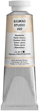 Lukas Studio Artist Oil Color Paints - High-pigment oil paint made with natural binder for artist, painting, & more! - [PEach Pink - 37 mL]