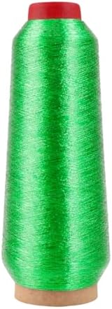 Mandala Crafts Metallic Kelly Green Embroidery Floss for Sewing, 3281 Yard Spool