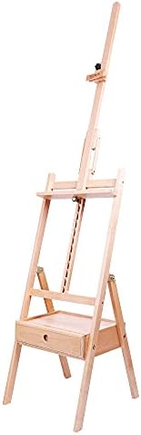 Mont Marte Signature Tilting Box Floor Easel Beech Wood, Holds Canvases up to 92cm (36.2in) in Height, Angle Adjustment, Sturdy Base, Built-in Drawers for Art Supplies, Artist Painting Easel.