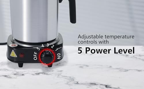 Aroparc Wax Melting Pot with Hot Plate, 40oz/1200ml Pouring Pot