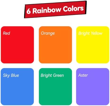Coogert 6 Rainbow Colors Jumbo Poster Markers, 15MM Thick Permanent Acrylic Graffiti Markers, Wide Tip Paint Marker for Canvas, Posters Board, Fabric, Window, Wood,Teachers,Banner painting supplies