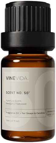 VINEVIDA [0.33oz] Mahogany Teakwood Fragrance Oil for Candle Making and Soap Making - Premium Candle Scents for Soy Candles