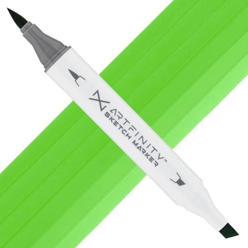 Artfinity Sketch Markers - Granny Smith G1-5, Vibrant, Professional, Dye-Based Alcohol Markers for Artists, Drawing, Travel, & More