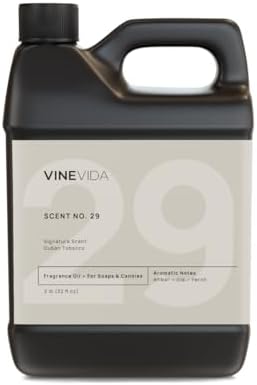VINEVIDA [32oz] Cuban Tobacco Fragrance Oil for Candle and Soap Making - Natural Scents Made in USA