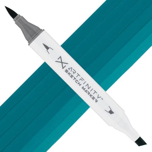 Artfinity Sketch Markers - Aquamarine BG1-7, Vibrant, Professional, Dye-Based Alcohol Markers for Artists, Drawing, Travel, & More