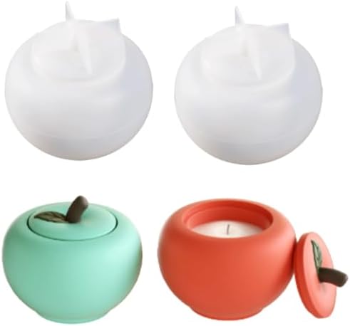 Apple Jar Resin Molds, Set of 2 Christmas Apple Jar Molds with Lid