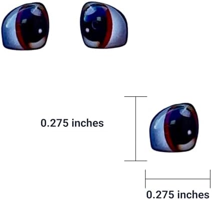 3D Resin Doll Eyes – 7mm Self-Adhesive Craft Eyes (24 pcs / 12 Pairs) – Realistic Cabochon Eyes for Amigurumi, Dolls, Polymer Clay, Cold Porcelain, Felt & DIY Crafts (Blue, Black & Brown)