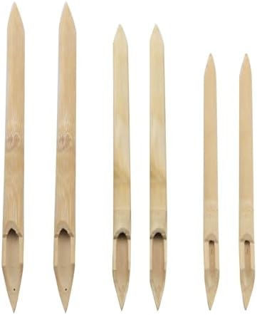 TAODAN 6PCS Polymer Ceramic Double Headed Bamboo Flute Pen Clay Tools Art Supplies for Carving and Shaping