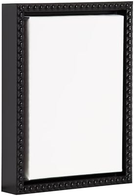 Kate and Laurel Sylvie Blank Framed Canvas Wall Art, 8x10 Black Beaded, Vintage Modern Empty Canvas for Paint-Your-Own Art, Ready to Paint Premium Canvas Already Framed