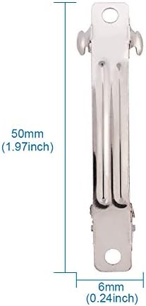 20Pcs Iron French Hair Clip Platinum Plated Metal Barrette Hairbow for DIY Jewelry Making