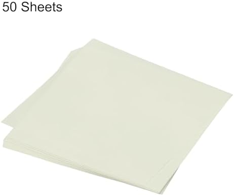 MECCANIXITY 50 Sheet Origami Paper Double Sided Cream White 4x4 Inch Square Sheet for Art Craft Project, Beginners, Gifts Decor