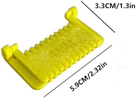 3pcs Clip-On Sewing Ruler,Sewing Clips for Fabric, Hand Edge Stitch Lock and Sewing Gauge for Even Stitches, Quilting Templates with 2mm, 3mm, 4mm Spacing