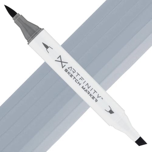Artfinity Sketch Markers - Cool Gray 5 CG5, Vibrant, Professional, Dye-Based Alcohol Markers for Artists, Drawing, Travel, & More