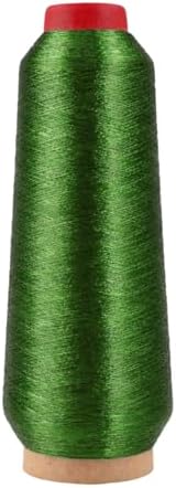 Mandala Crafts Metallic Forest Green Embroidery Floss for Sewing, 3281 Yard Spool