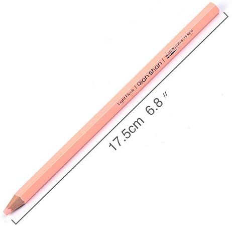 qianshan 2Pcs Flesh Light Color Watercolor Pencils Skin Tone Lead Core Pencil for Portrait Comic Adult Coloring Books Artist Coloring Drawing Sketching Blending