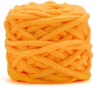 Yellow Chunky Chenille Yarn, #6 Super Bulky, 3.5 oz/72 Yards