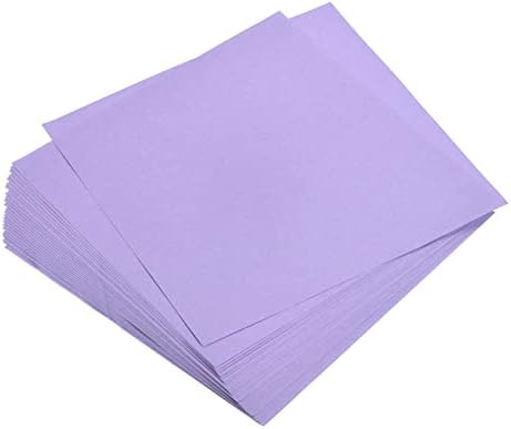 MECCANIXITY 50 Sheets Origami Paper Double Sided Purple 6x6 Inch Square Sheet for Art Craft Project, Beginners, Gifts Decor