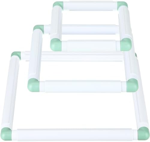 Janinka 3 Pcs Embroidery Hoop Cross Stitch Frames and Hoops, Green