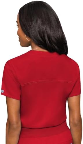 Med Couture Touch Women's Scrub Tops V-Neck Tuck-in Top with 1 Pocket
