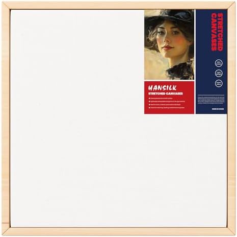 Blank Framed Canvas Wall Art - Premium White Canvas for DIY Art and Custom Painting (12 * 12-1)