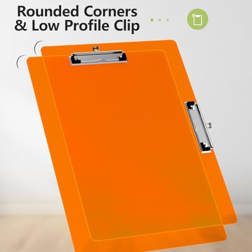 11 x 17 Extra Large Clipboard 2 Pack, Orange Clip Board