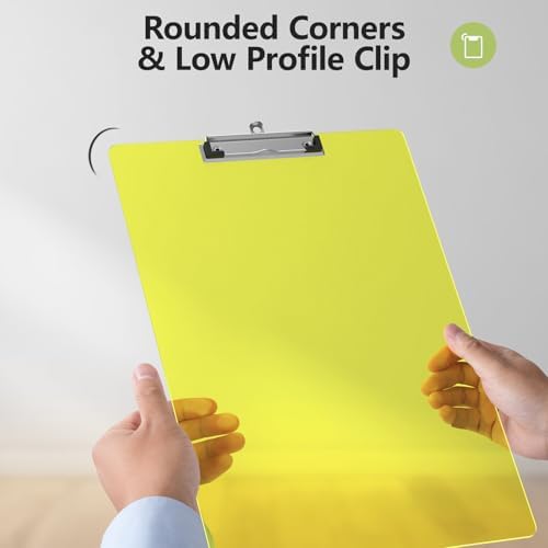 Extra Large Clipboard, 11 x 17 Yellow Plastic Drawing Board