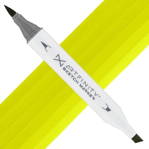 Artfinity Sketch Markers - Lime Peel YG3-4, Vibrant, Professional, Dye-Based Alcohol Markers for Artists, Drawing, Travel, & More