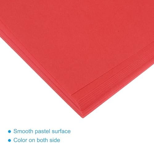 MECCANIXITY 50 Sheet Origami Paper Double Sided Red 8.3 x 5.8 Inch Square Sheet for Art Craft Project, Beginners, Gifts Decor