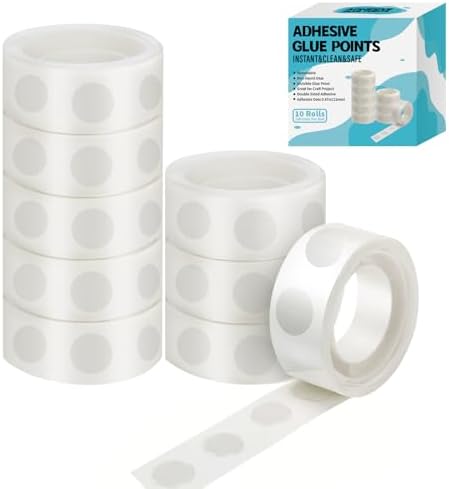 gegemaoyi 1000Pcs Clear Glue Dots Double Sided Adhesive Points for Balloons Craft Decor