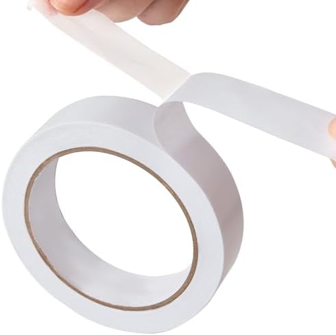 1" 2 Rolls Double Sided Adhesive Sticky Tape for Arts, DIY, Card Making, Crafts, Photography, Scrapbooking, Gift Wrapping, Office School Stationery Supplies, Home Supplies (Width: 25mm)