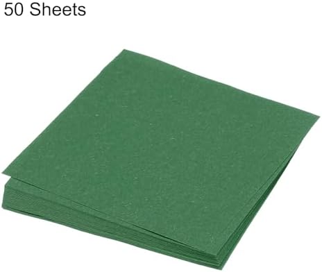 MECCANIXITY 50 Sheet Origami Paper Double Sided Emerald Green 4x4 Inch Square Sheet for Art Craft Project, Beginners, Gifts Decor