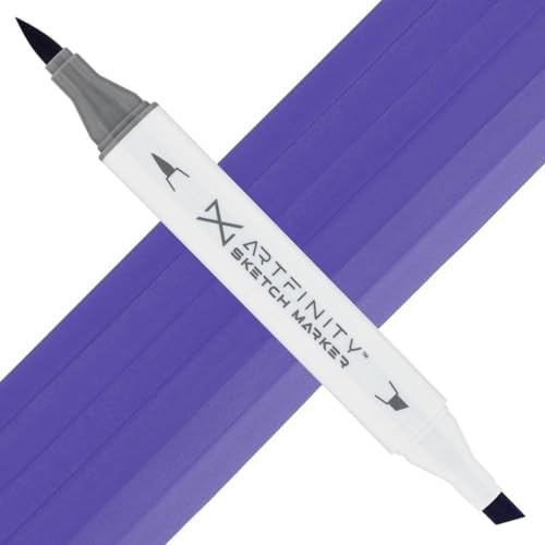Artfinity Sketch Markers - Deep Reddish Blue BV2-6, Vibrant, Professional, Dye-Based Alcohol Markers for Artists, Drawing, Travel, & More