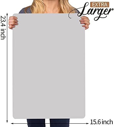 LEOBRO Silicone Mat, 23.4” x 15.6” Gray Silicone Mats for Crafts, Resin Molds, Play Dough Mat, for Resin, Clay, Paint, Arts and Crafts, 1 MM Thick