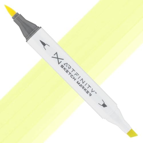 Artfinity Sketch Markers - Yellow Green YG1-1, Vibrant, Professional, Dye-Based Alcohol Markers for Artists, Drawing, Travel, & More