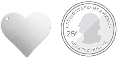 ImpressArt - Premium Metal Stamping Blanks for Metal Stamping and Jewelry Making (24 Pack) (3/4" Heart w/Hole, Alkeme)