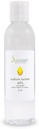 SODIUM LACTATE for Soap Making & Lotions | 60% USP Pure Natural Preservative | Harder Bar of Soap, Bigger Yield, Faster Cure Time, Provides Moisture | 8 oz