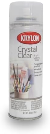 Krylon K01303A07 Crystal Clear Acrylic Coating Aerosol Spray, 6 Ounce