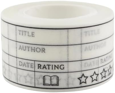 Japanese 5 Star Book Rating Tracker Writable Washi Tape / 25mm x 10M / 125 Stickers