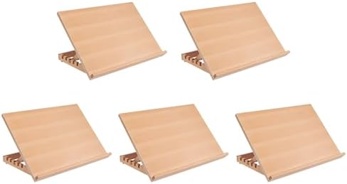 SoHo Urban Artist 12x16-5 Pack - Adjustable Portable Drawing Board Stand Easel, 5 Positions, Natural Beechwood Finish