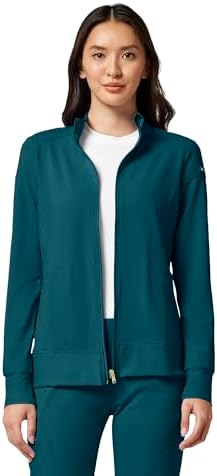 Cherokee iFlex Scrub Jacket for Women 2 Pocket Zip Front