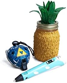 SCRIB3D P1 3D Printing Pen with Display - Includes 3D Pen, 3 Starter Colors of PLA Filament, Stencil Book + Project Guide, and Power Adapter