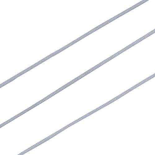 100 Yards 0.8mm Braided Nylon Crafting Thread Chinese Knotting Beading String Macrame Cord Rope for Necklace Bracelet Jewelry Craft Making, Dark Gray
