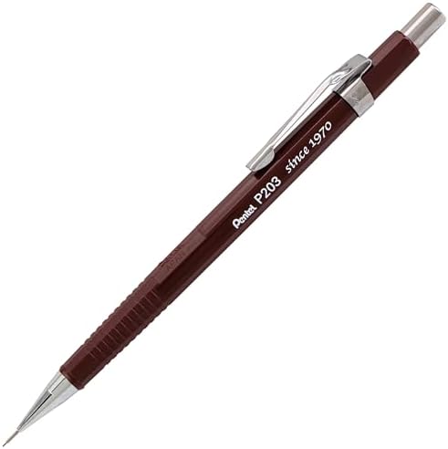 Pentel Sharp Mechanical Pencil, (0.3mm), Extra Fine Line, Brown Barrel, Pack of 4 (P203PF4E)