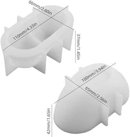 Wehous 3D Heart Shape Box Resin Mold, Valentine's Day Container Storage Silicone Molds for Epoxy Resin, Unique Love Candle Holder Jewelry Trinket Box Jar Molds for DIY Art Craft Valentine Home Decor