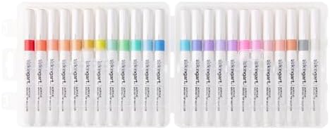 KINGART 24-Piece Pastel Acrylic Paint Brush Tip Marker Set – Flexible Fiber Brush Tips – Smooth Opaque Water-Based Ink for Illustration, Calligraphy, and DIY Crafts – 24 Unique Pastel Colors