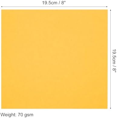 MECCANIXITY 50 Sheets Origami Paper Double Sided 8x8 Inch(20x20cm) Square Sheet for Art Craft Project, Beginners, Gifts Decor, Gold
