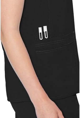 Med Couture Touch Scrub Top for Women Raglan Sleeve 6 Pockets Modern Fit