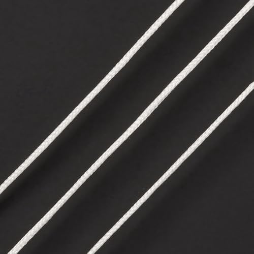 43 Yards Nylon String Friendship Bracelets String 0.8mm Nylon Beading Thread Braided Chinese Knotting Cord Macrame Cords for Kumihimo Necklaces Tassels Jewelry Crafts (White)